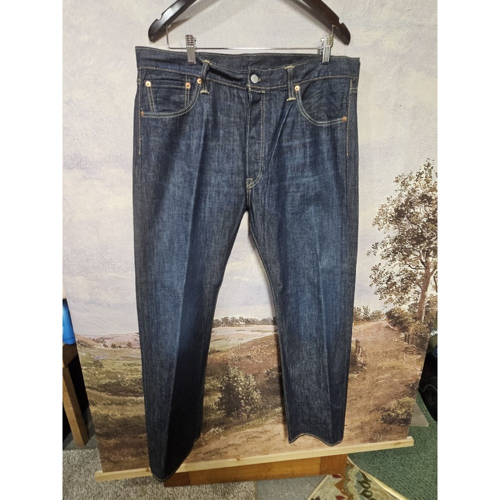 Levis 501 Original Fit Jeans, Men's 36x30, Button Fly, Blue/Rinse Made In Egypt